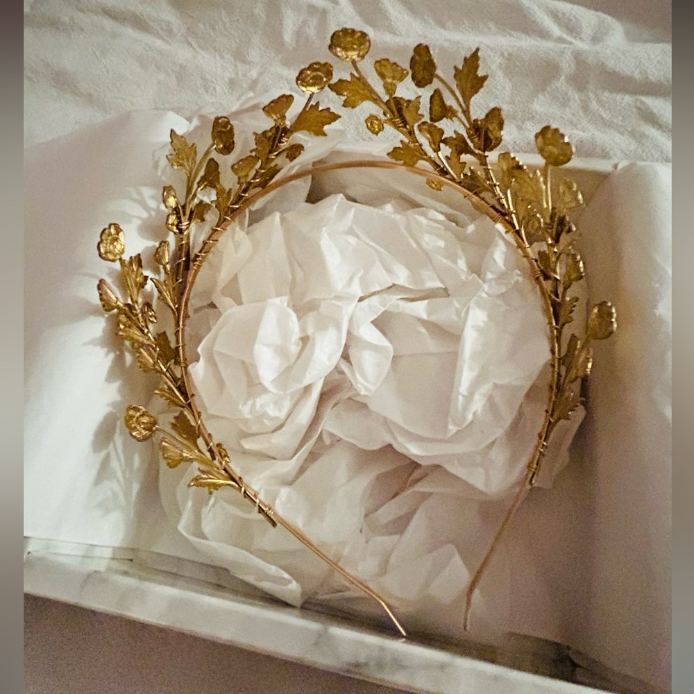 Wildflower Tiara, Bridal Tiara, Wedding Tiara, Gold Tiara